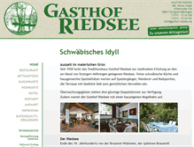 Tablet Screenshot of gasthof-riedsee.de